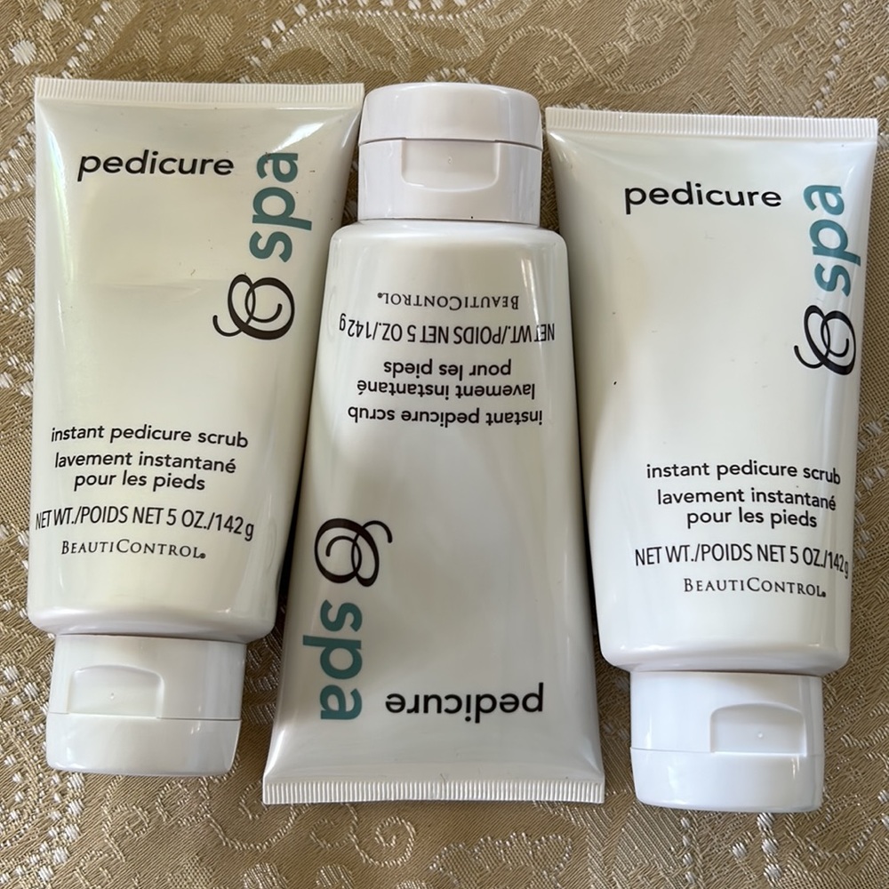BeautiControl Instant Pedicure Scrub set of three included, all unopened.
